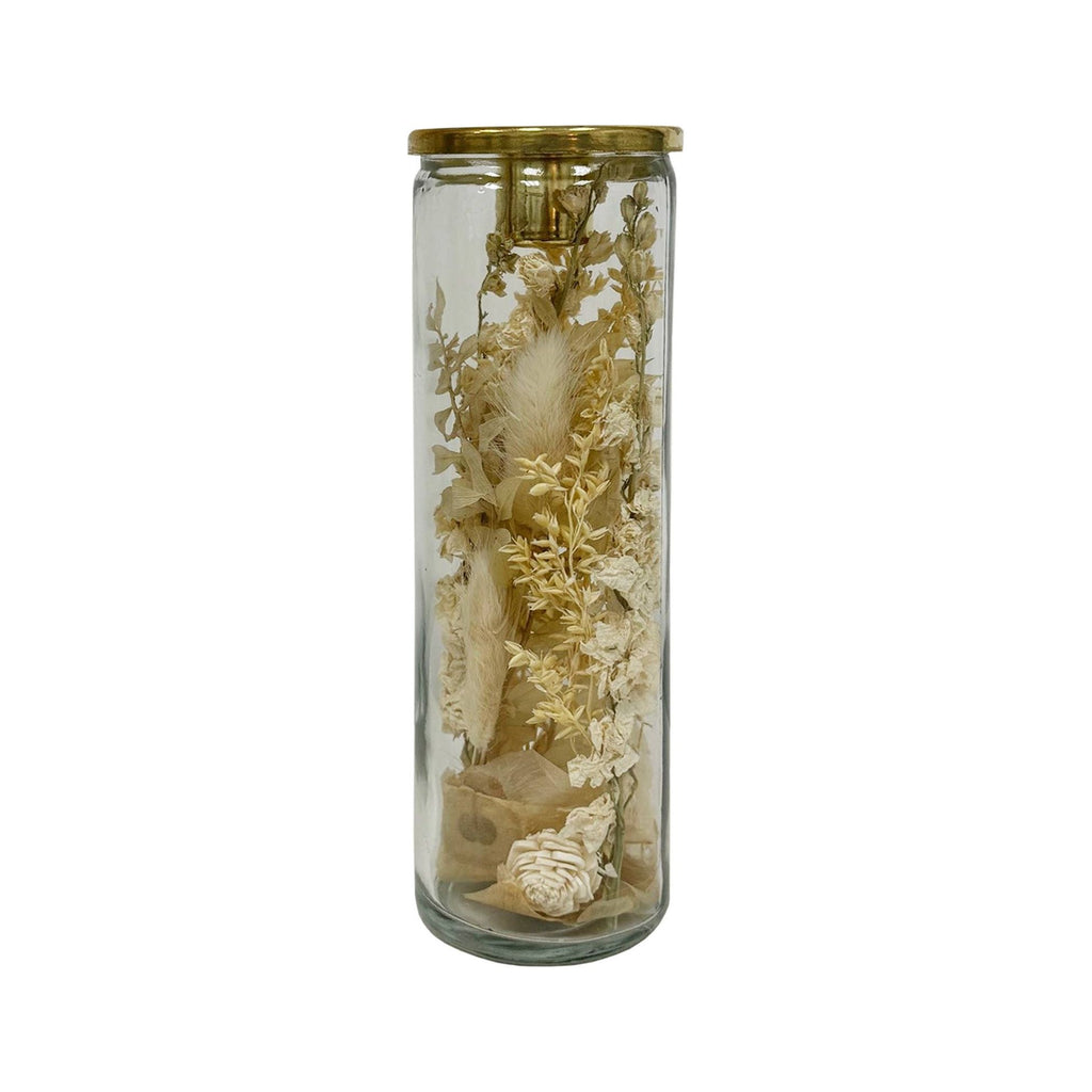 Botanical Taper Candle Holder: Tall | White Blossoms