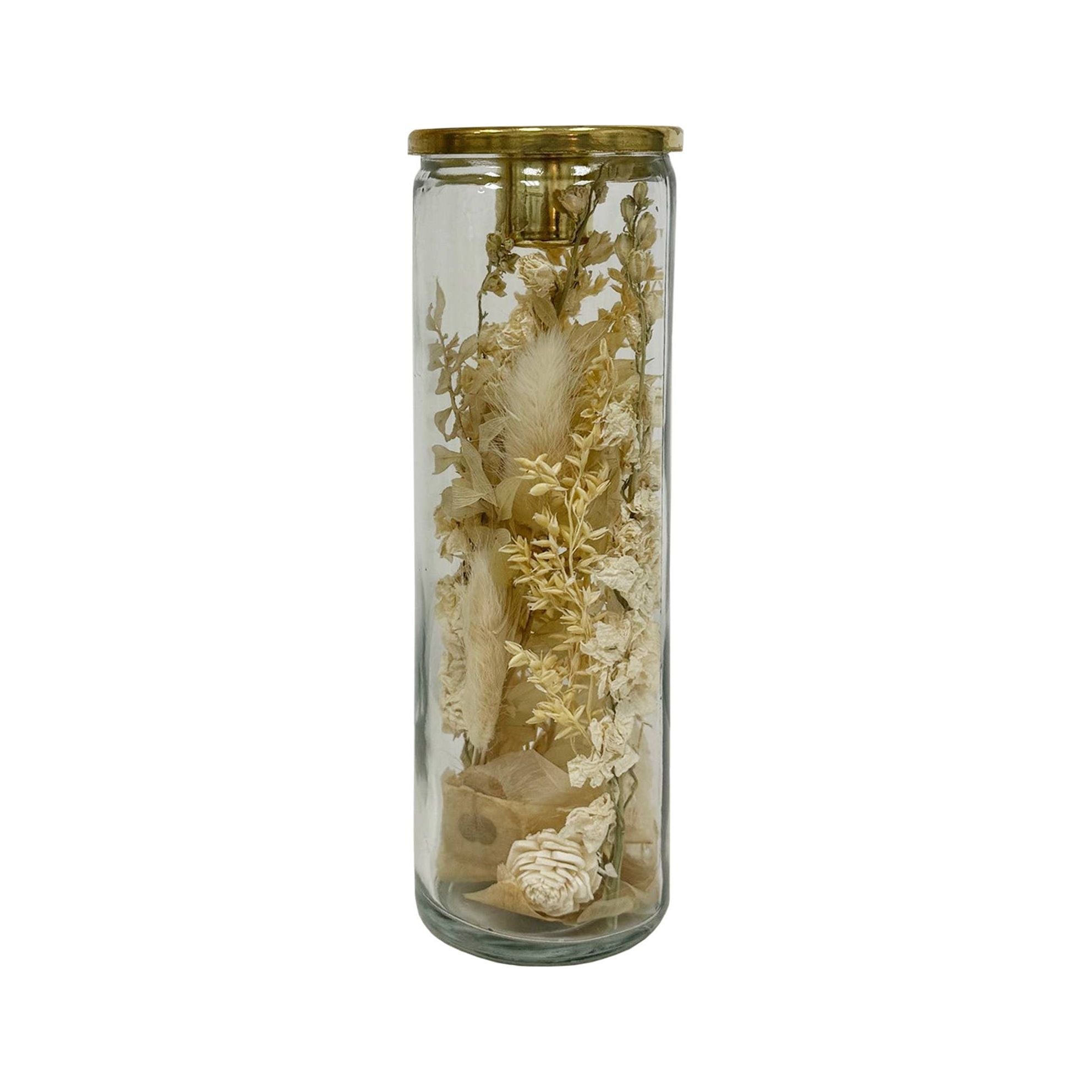 Botanical Taper Candle Holder: Tall | White Blossoms