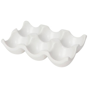 Matte White Ceramic Egg Crate