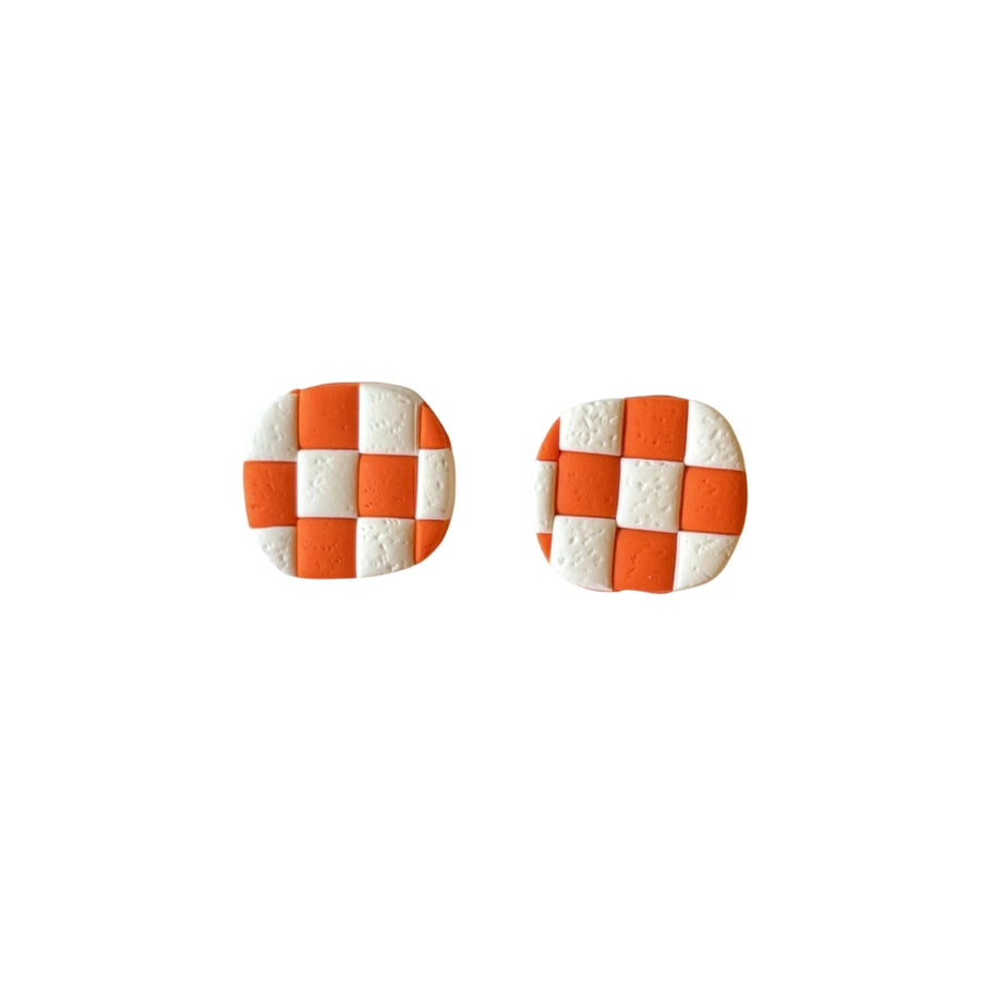 VOLS Checkered Game Day Studs