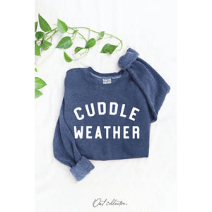 CUDDLE WEATHER Mineral Graphic Sweatshirt  | Vintage Black