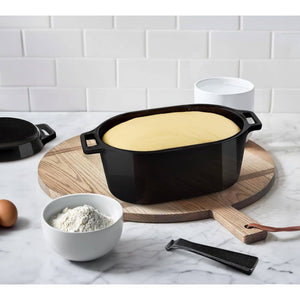 Black Enameled Cast Iron Dutch Oven w/Lid | 3.4 Qt