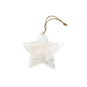 Hanging Selenite Star on Jute