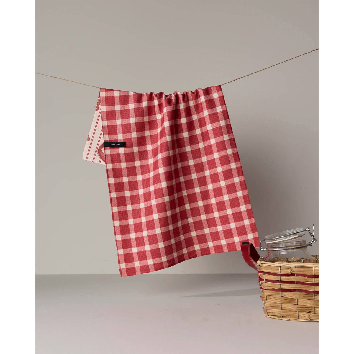 Geometry - Strawberry Jam Luxe Kitchen Towel
