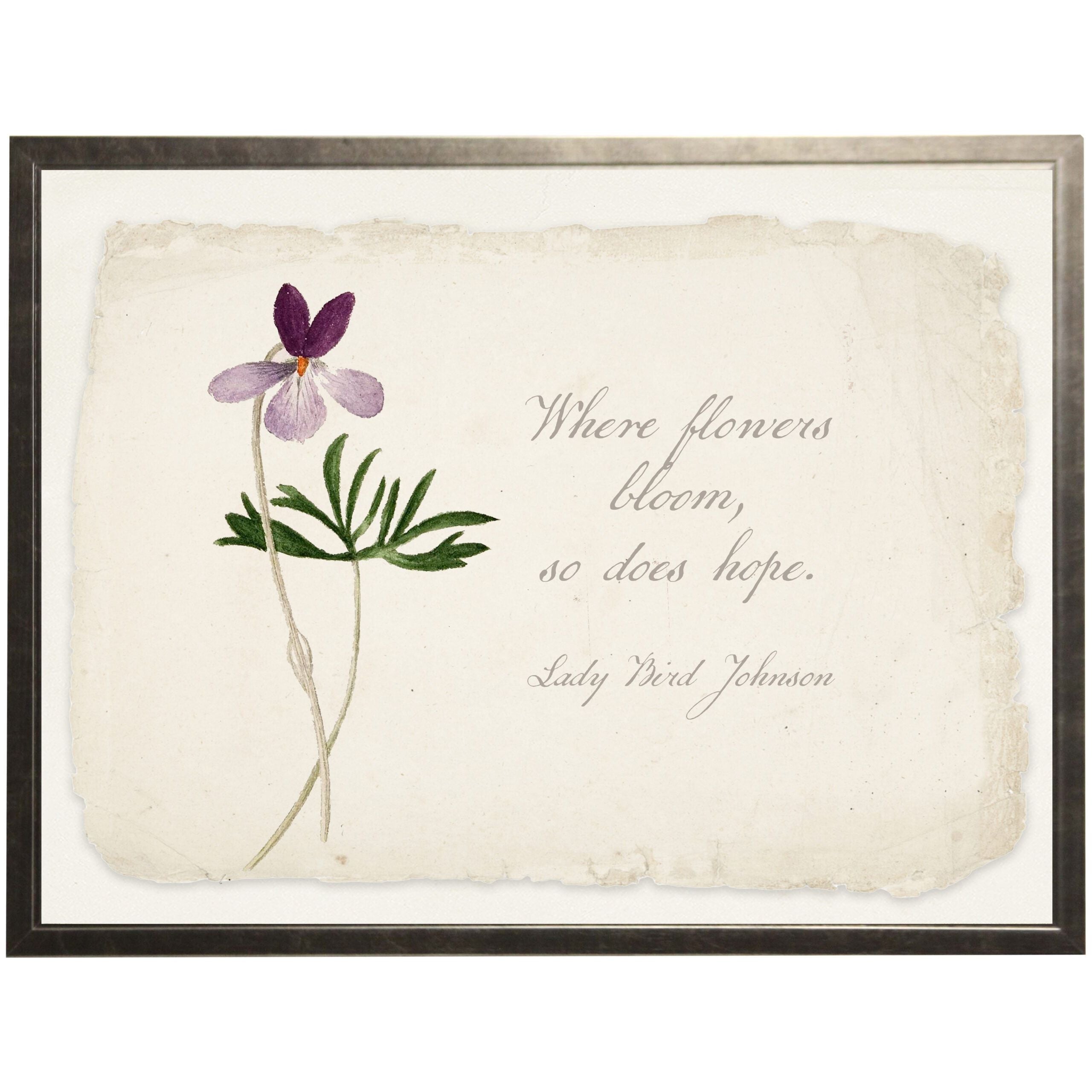 Garden Quotes Framed Art