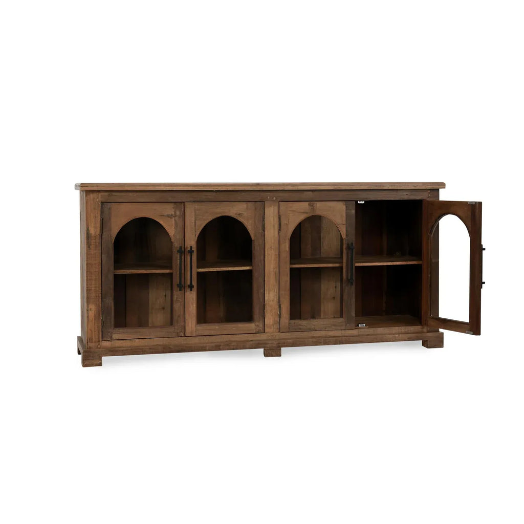 Zion Reclaimed Wood 4Dr Cabinet | Natural