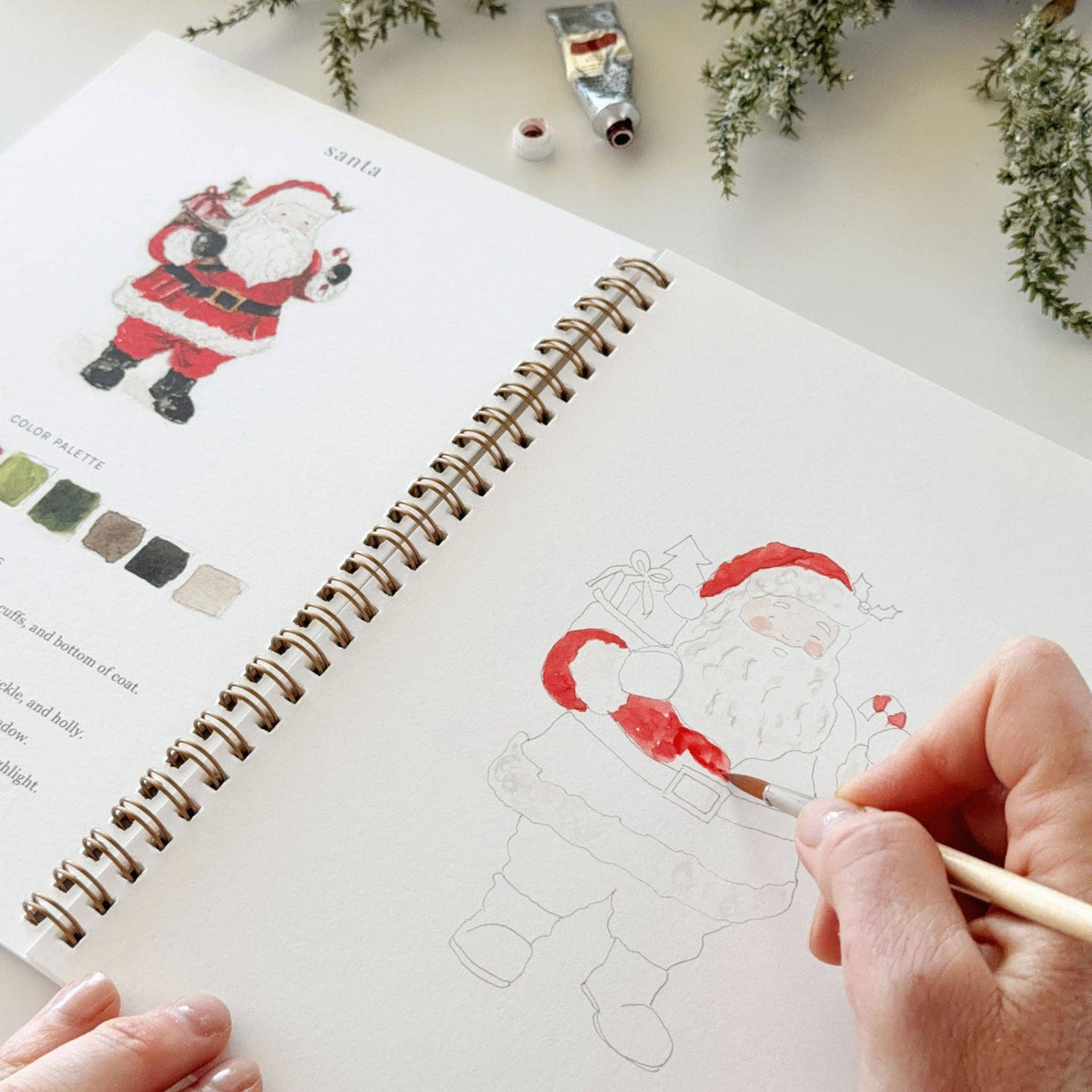 Watercolor Workbook | Classic Christmas