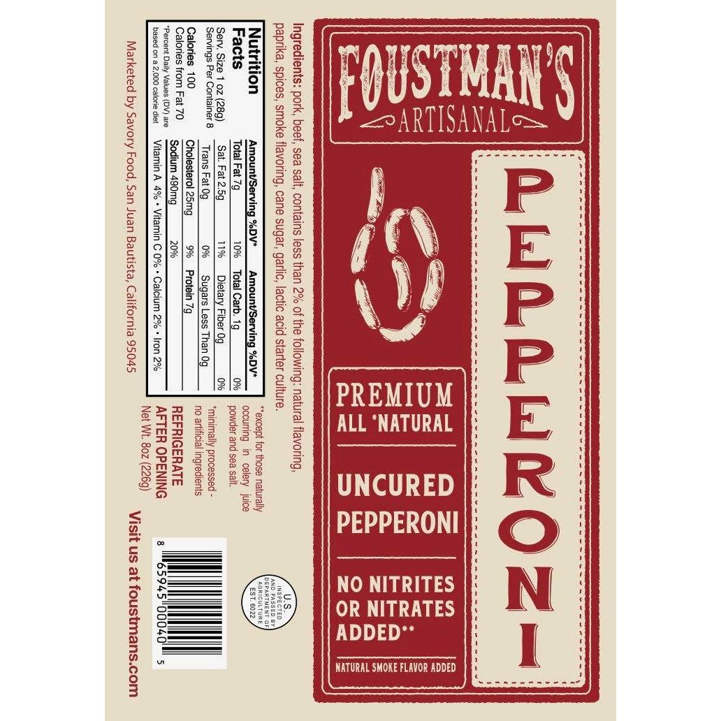 Foustman’s Artisanal Uncured Pepperoni Salami