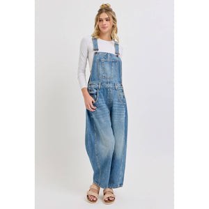 Mid Waisted Barrel Overalls