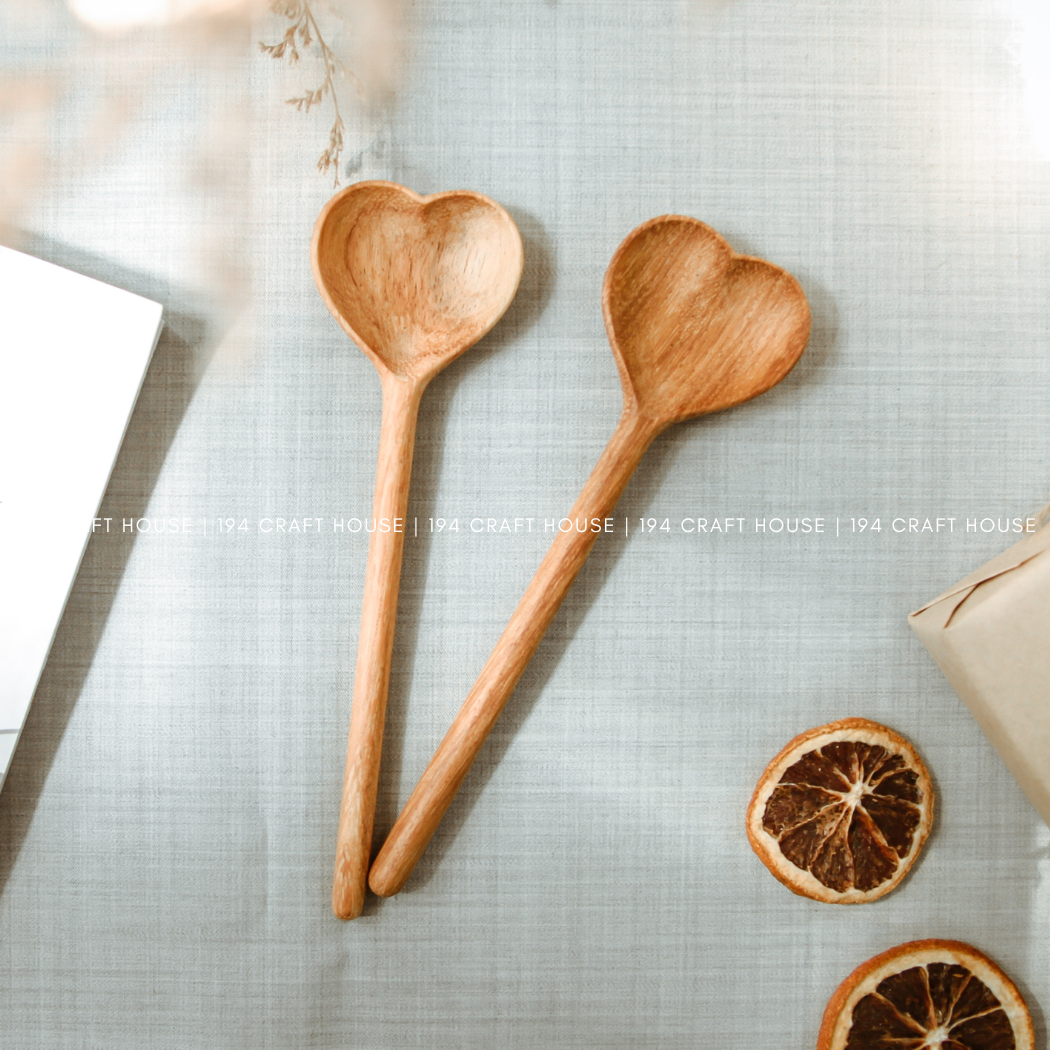 Wooden Heart-Shaped Spoon | Large