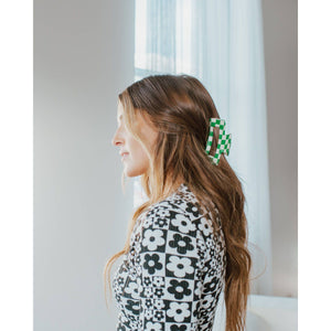 Checker Hair Claw | Orange