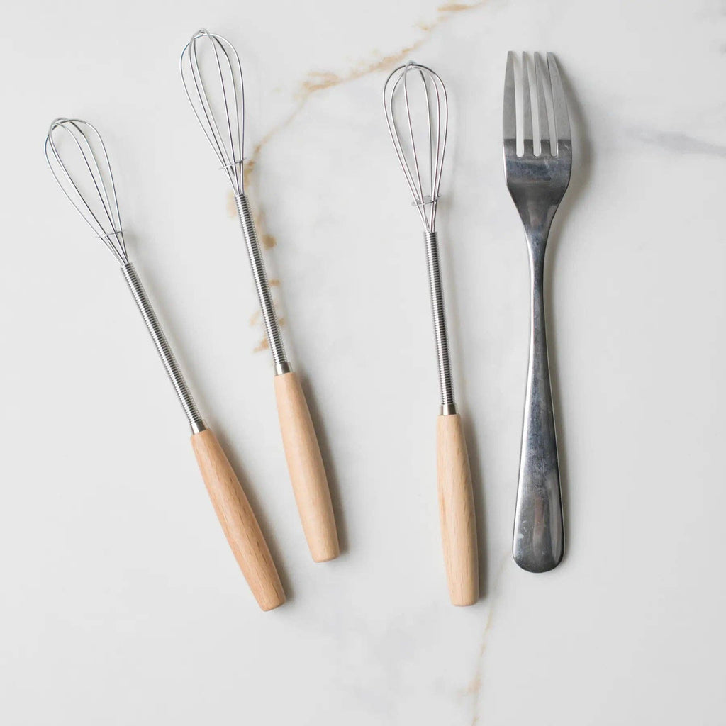 Vintage Mini Whisk w/Wood Handle
