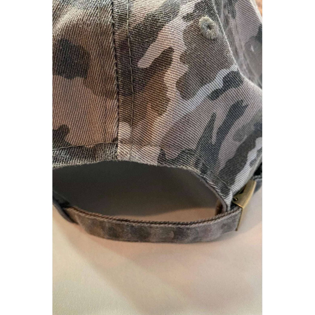 Up-Cycled Black Camo Cap