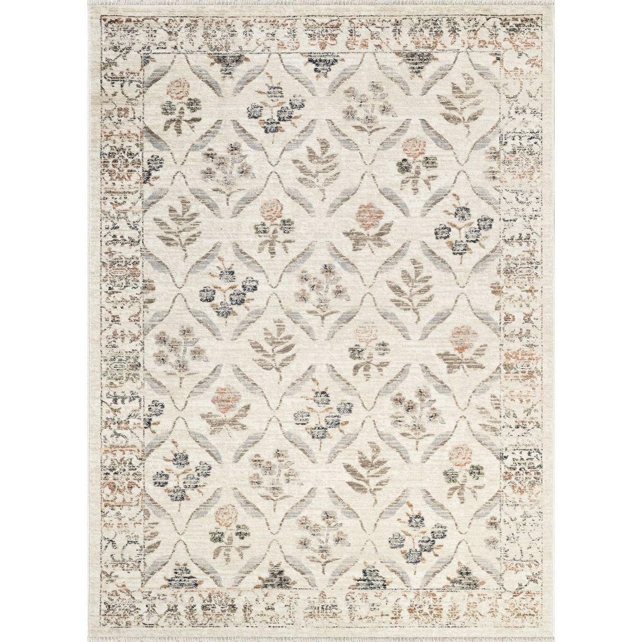 Abani Rugs - Alara Traditional Cream Vintage Floral Area Rug: 7'9" x 10'