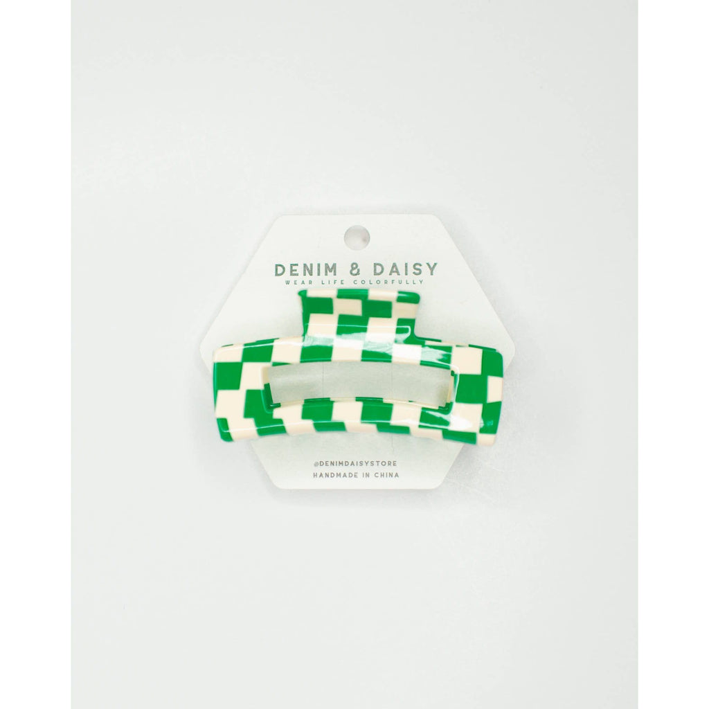 Checker Hair Claw | Orange