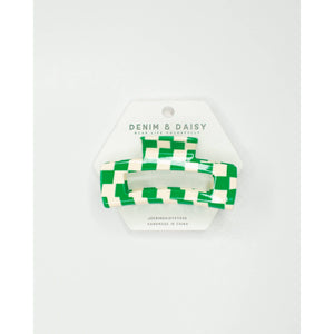 Checker Hair Claw | Orange