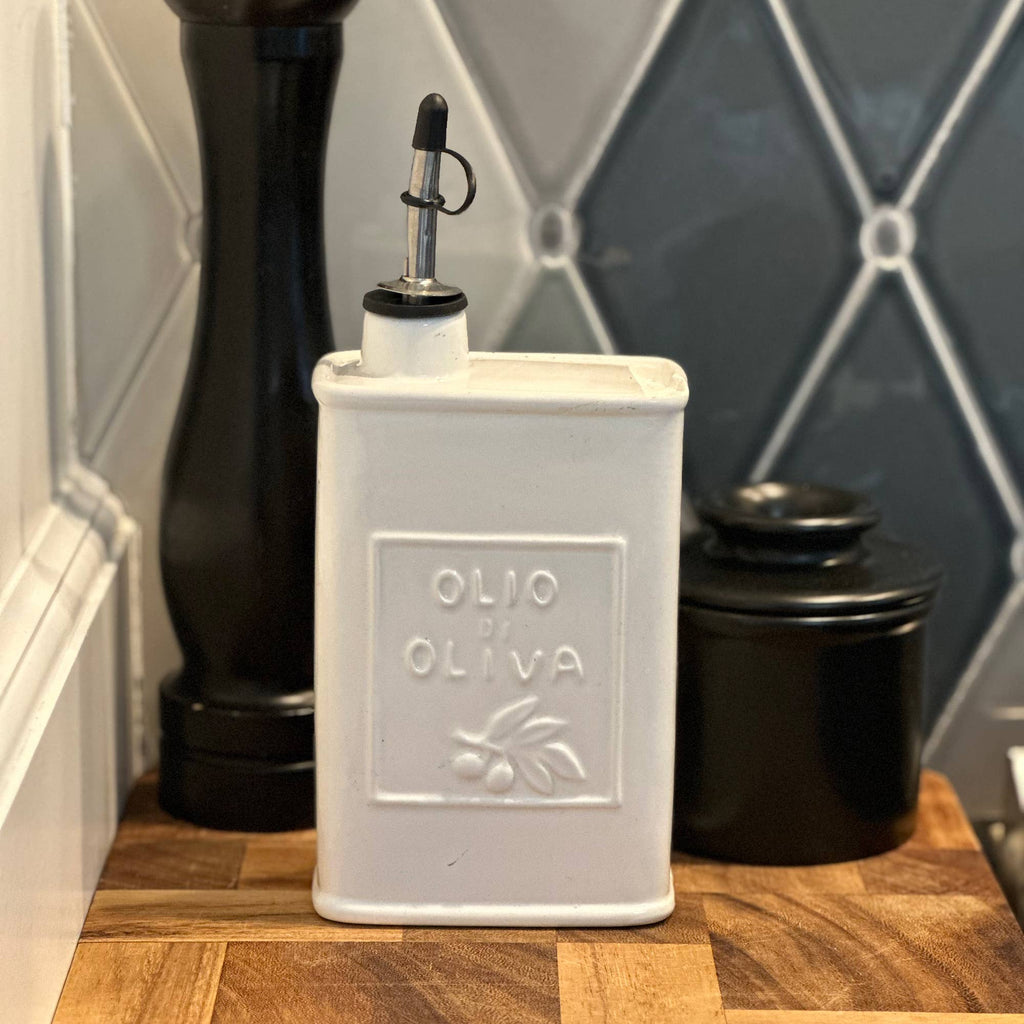 Fox Run Brands - Fox Run White Ceramic Oil Can, 17 oz/500 ML