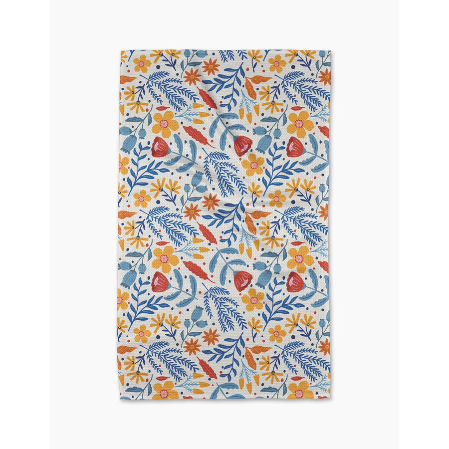 Geometry - Folk Flora Tea Towel