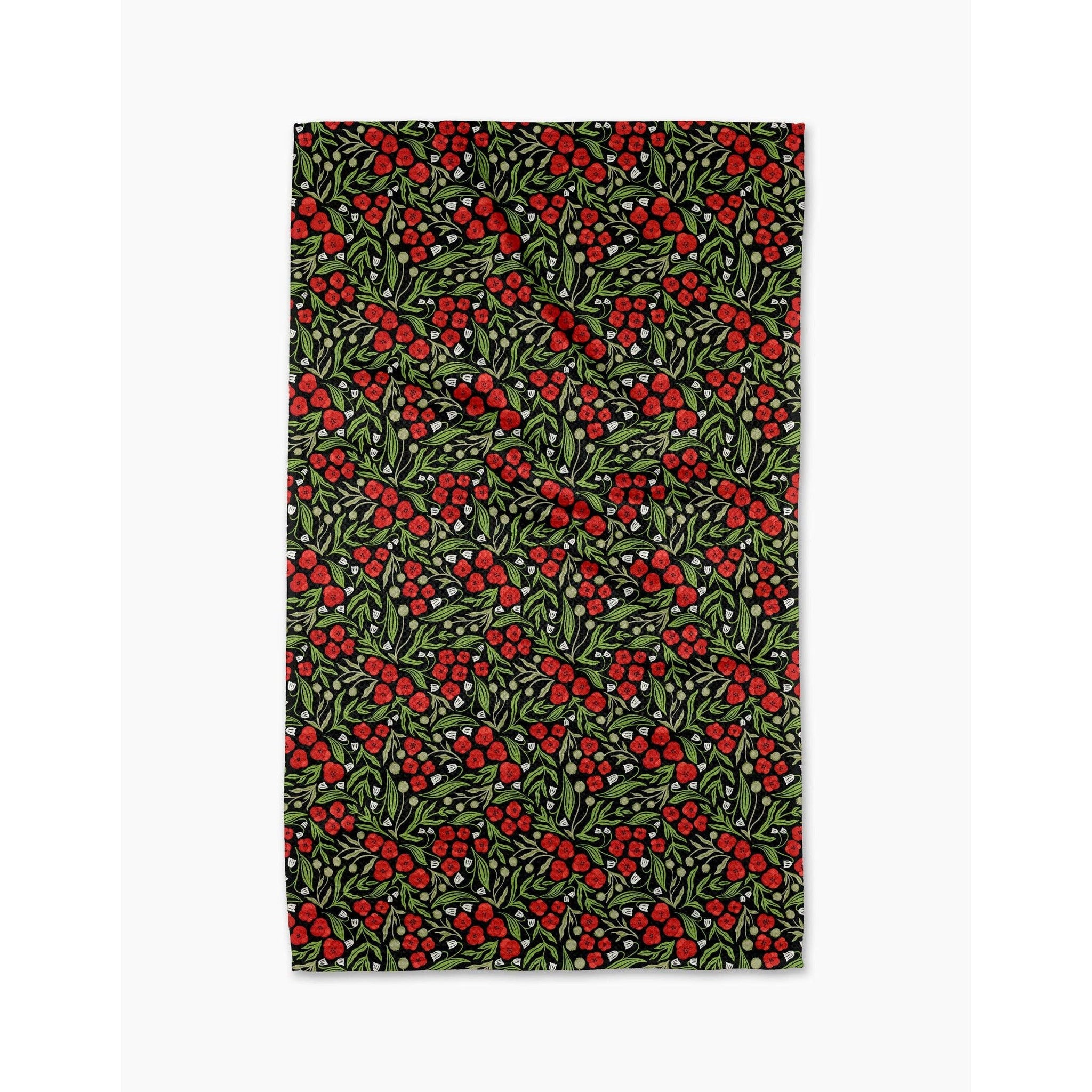 Geometry - Flowing Poppies Tea Towel