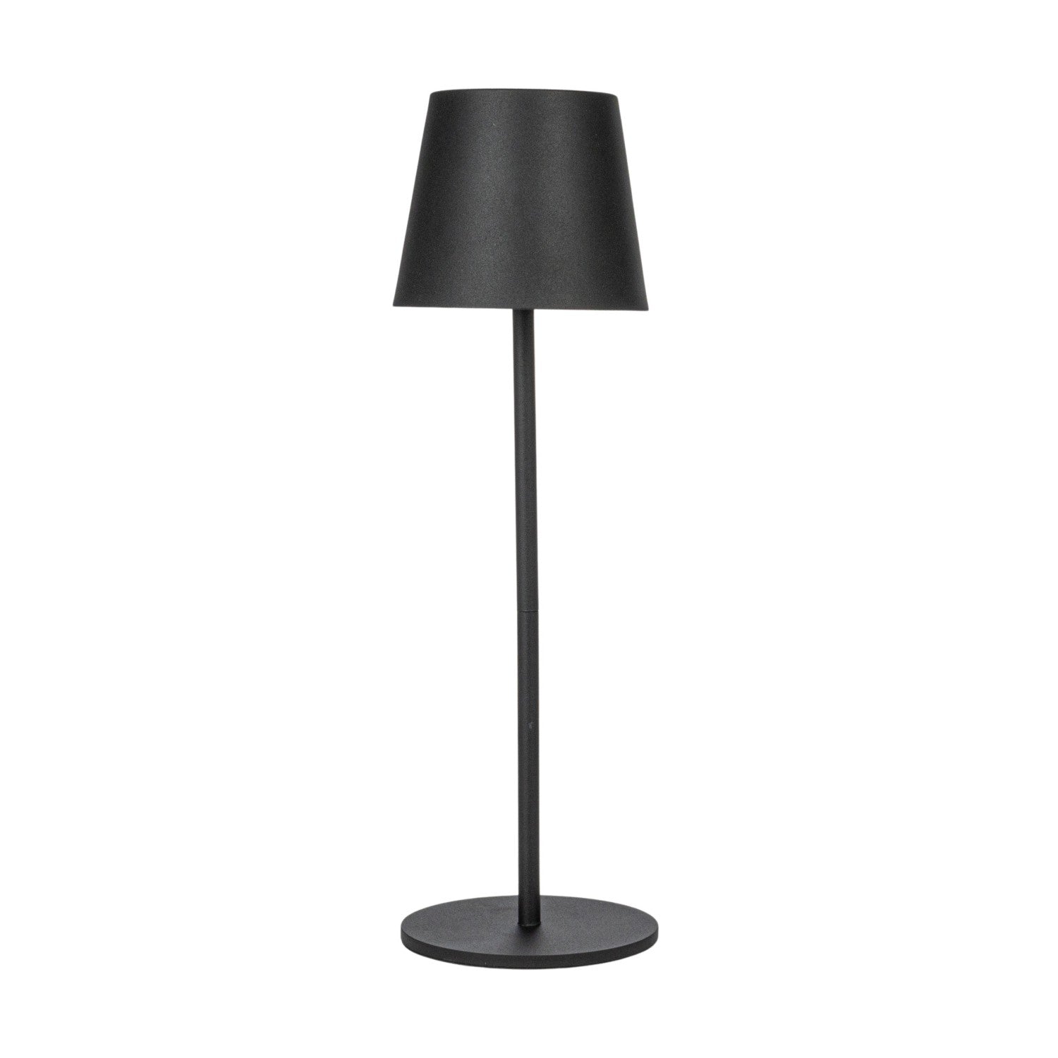 Black Metal LED Rechargeable Table Lamp w/Touch Sensor