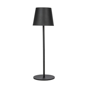 Black Metal LED Rechargeable Table Lamp w/Touch Sensor