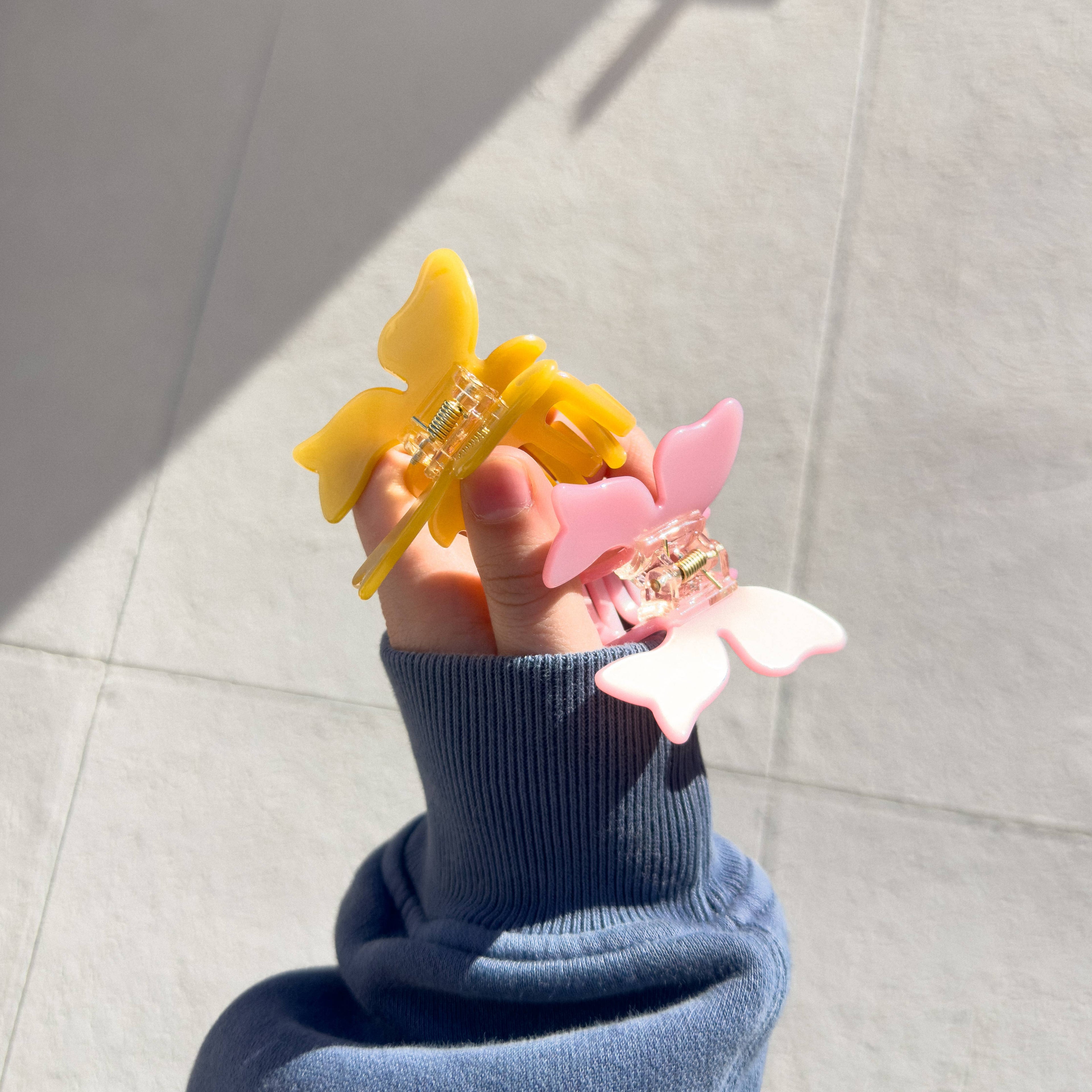 Butterfly Bow Hair Claw Clip | White