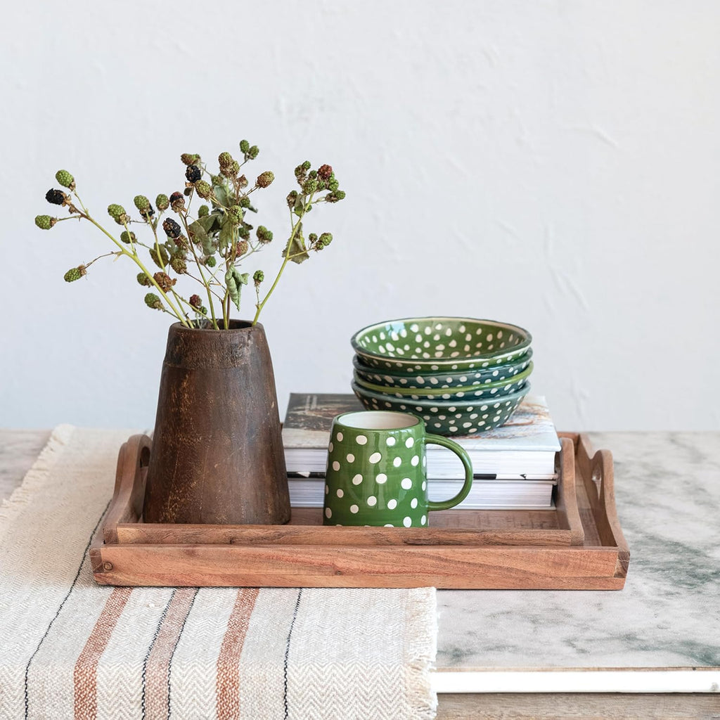 Wood Tray w/Handles | Natural