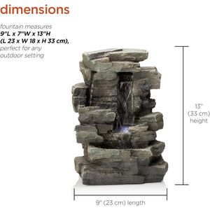 Cascading Tabletop Fountain w/LED Lights