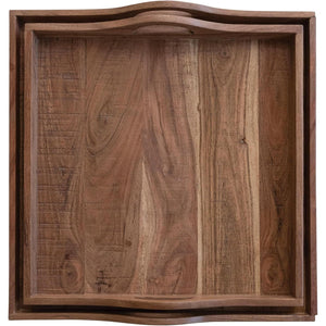 Wood Tray w/Handles | Natural