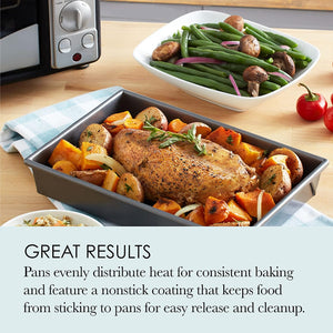 Chicago Metallic Non-Stick Toaster Oven Bakeware Set