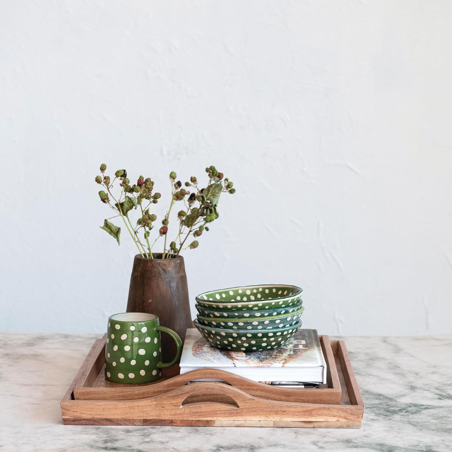 Wood Tray w/Handles | Natural