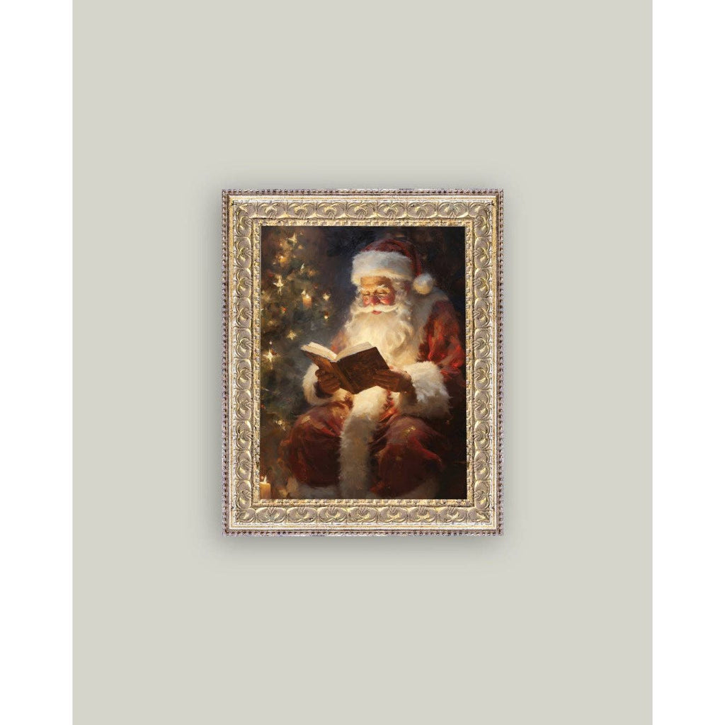 Classic Santa Framed Antique Art | 8 x 10
