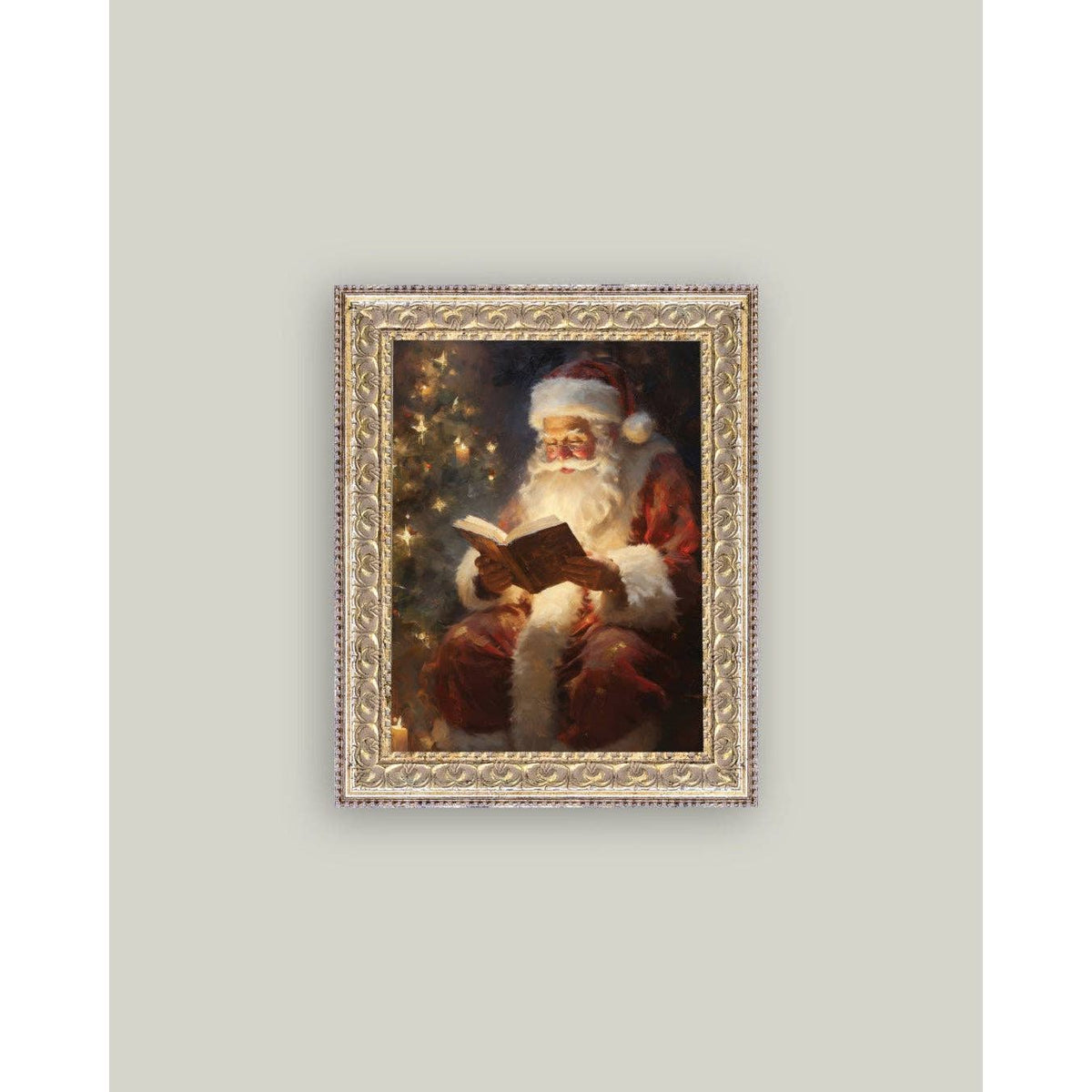 Classic Santa Framed Antique Art | 8 x 10