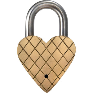 S/3 Heart Shaped S/S Lock w/Keys