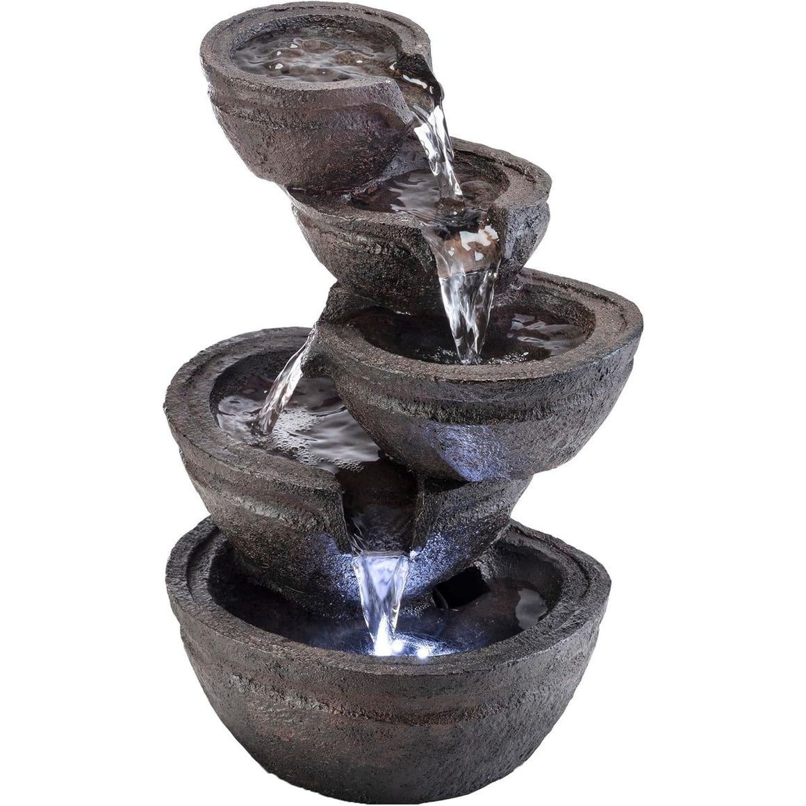 Tiering Bowls Tabletop Fountain wLED Lights