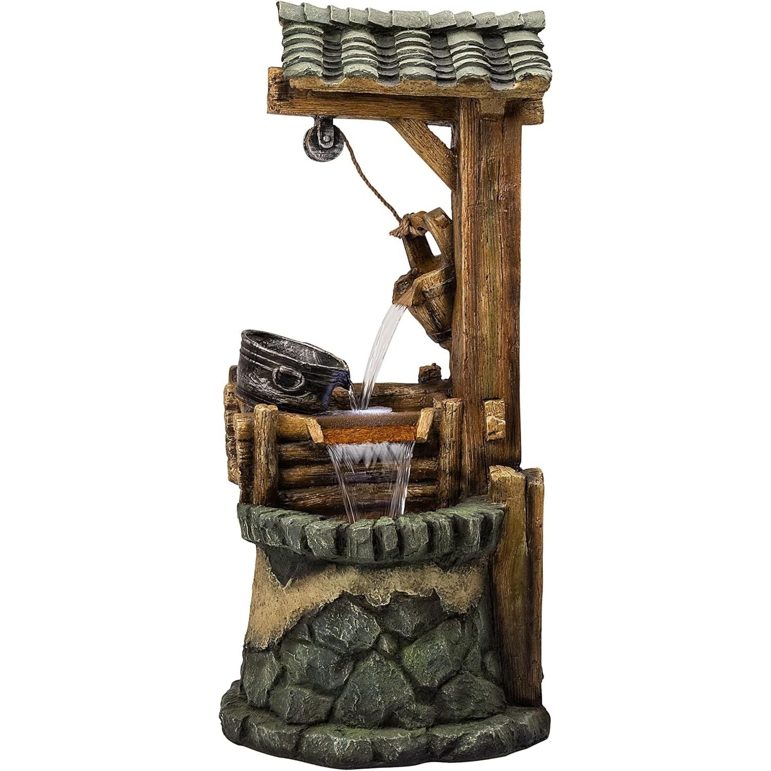 Wishing Well Garden Waterfall Fountain
