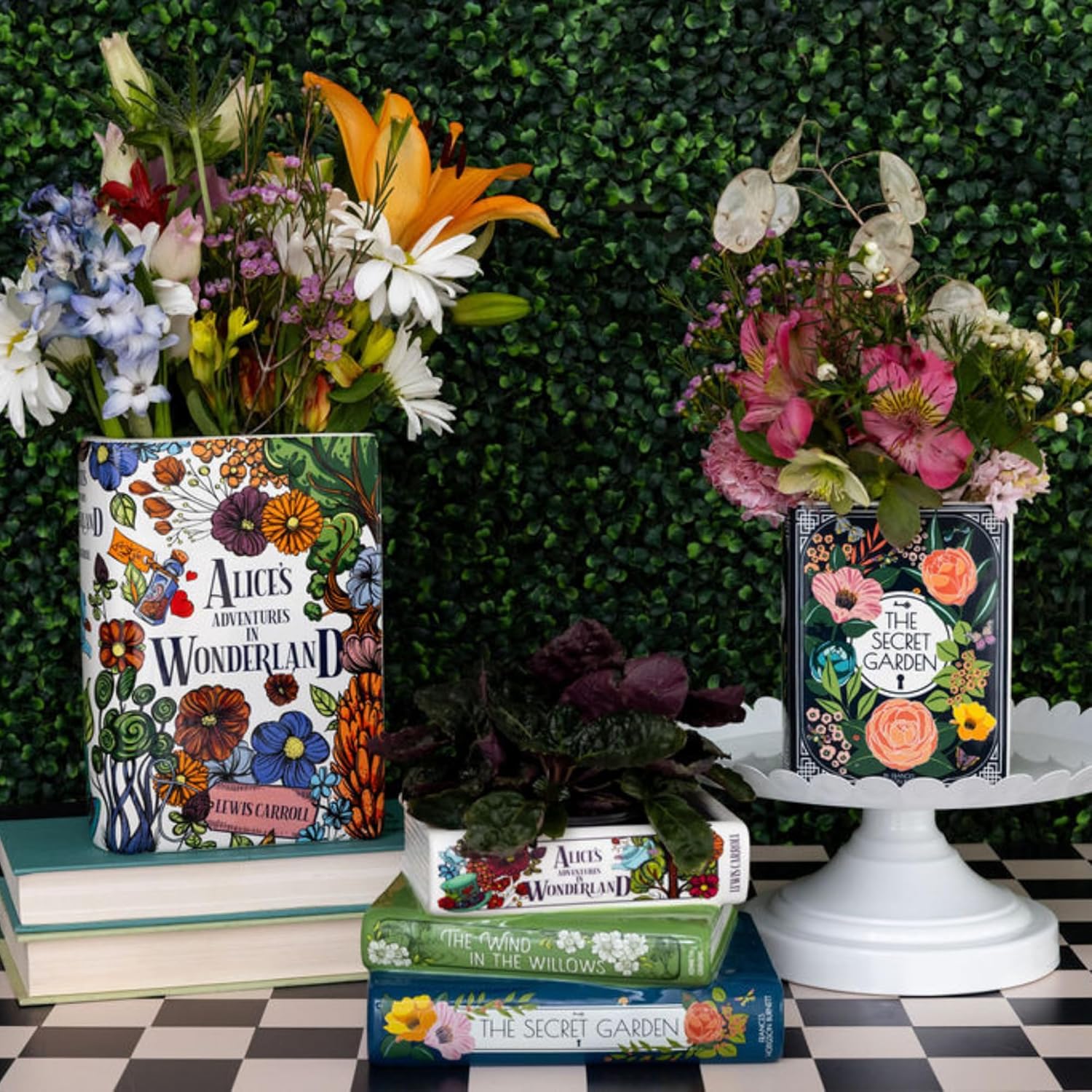 Stacked Book Vase | Whimsical Classics