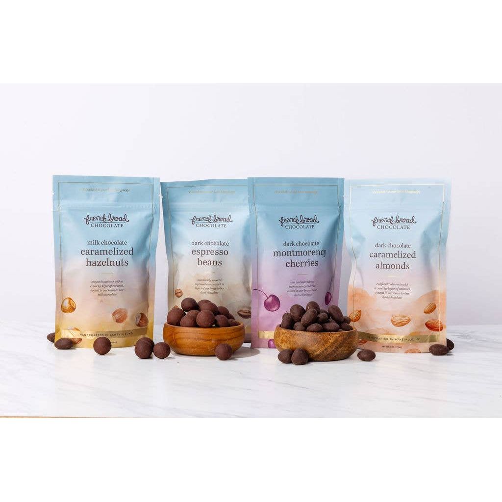 Dark Chocolate-Covered Caramelized Almonds