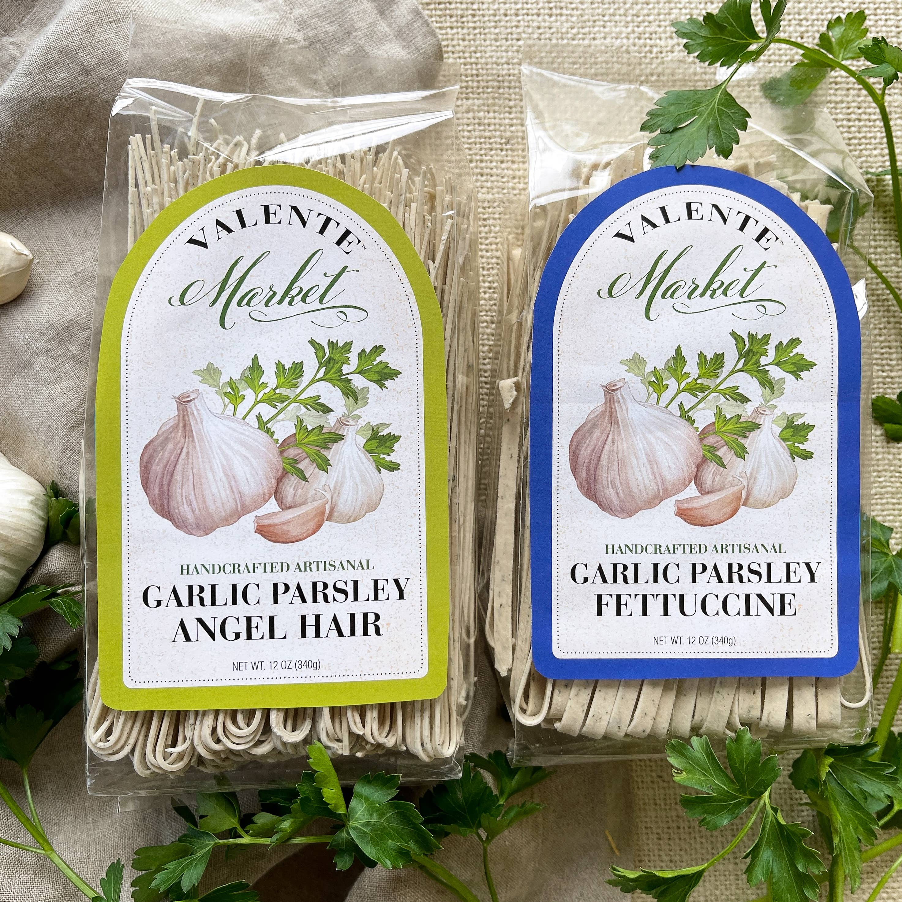 Valente Pasta | Garlic Parsley Fettuccine