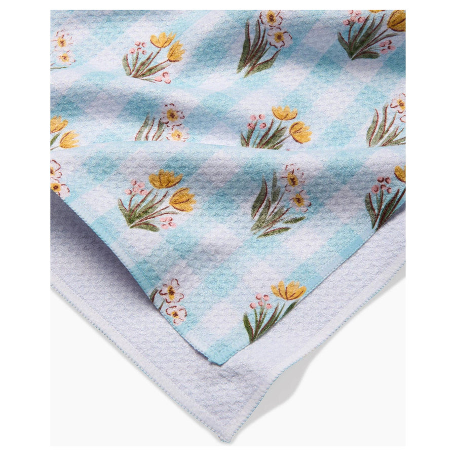 Geometry - Picnic Plaid Blue Tea Towel