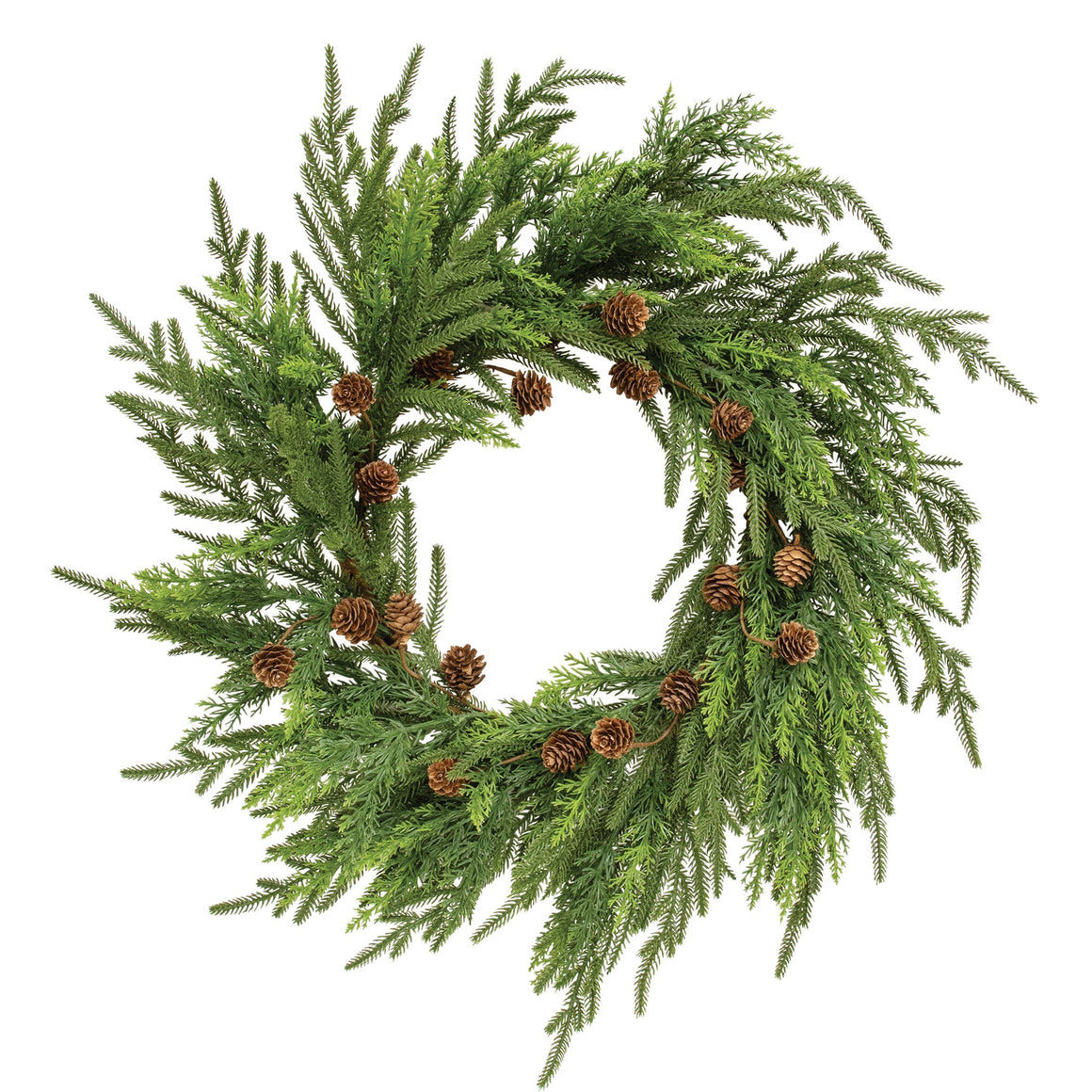 Soft Needle Pine & Cones Wreath