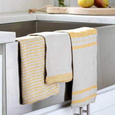 Soft Linen Dish Towel - Yellow