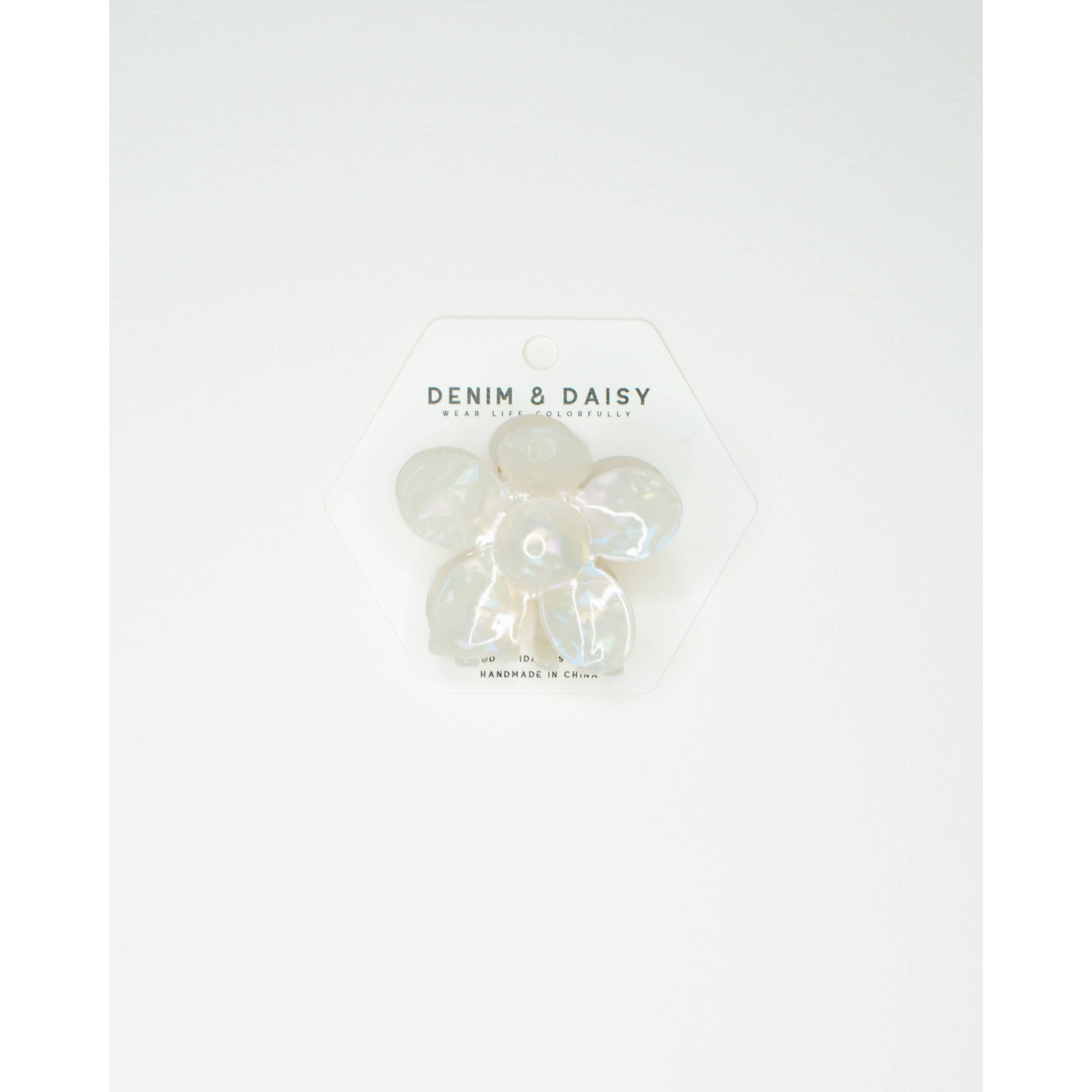 Flower Hair Claw | Cream Checker