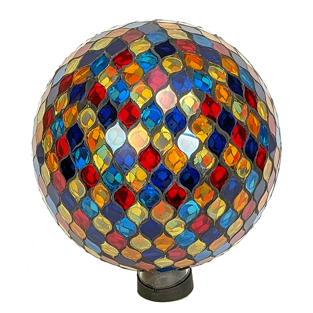 Gazing Globe | Multicolor Mosaic 10”