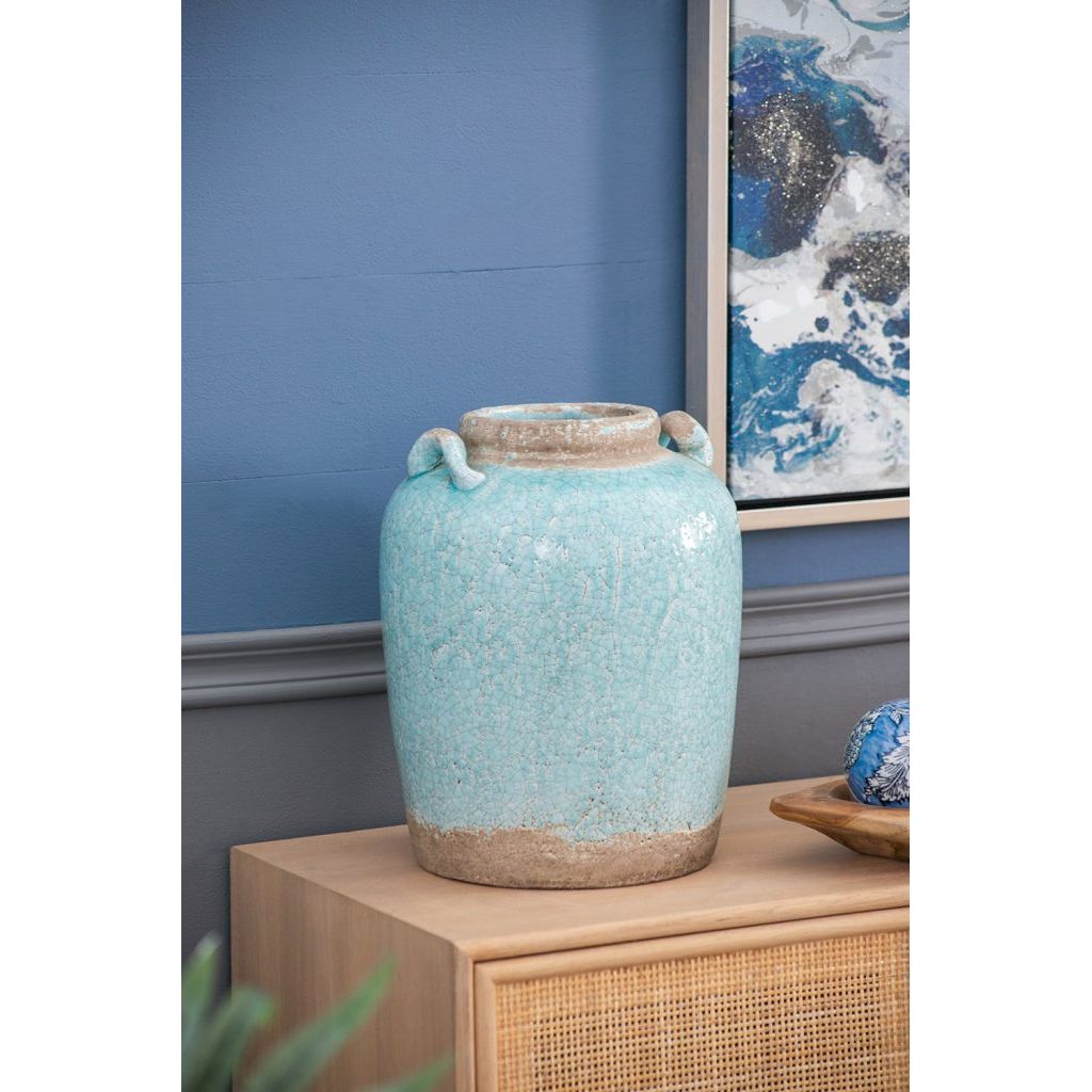 Turquoise Terracotta Vase