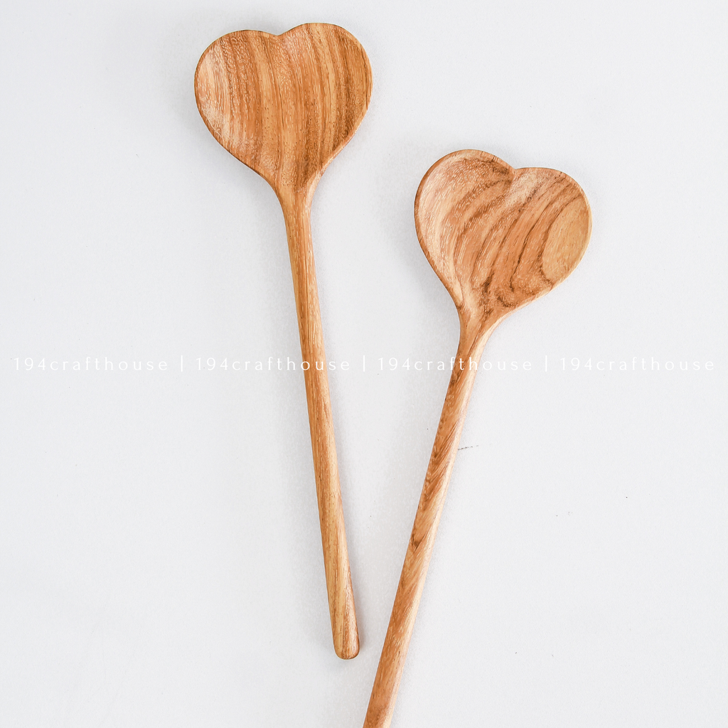 Wooden Heart-Shaped Spoon | Large
