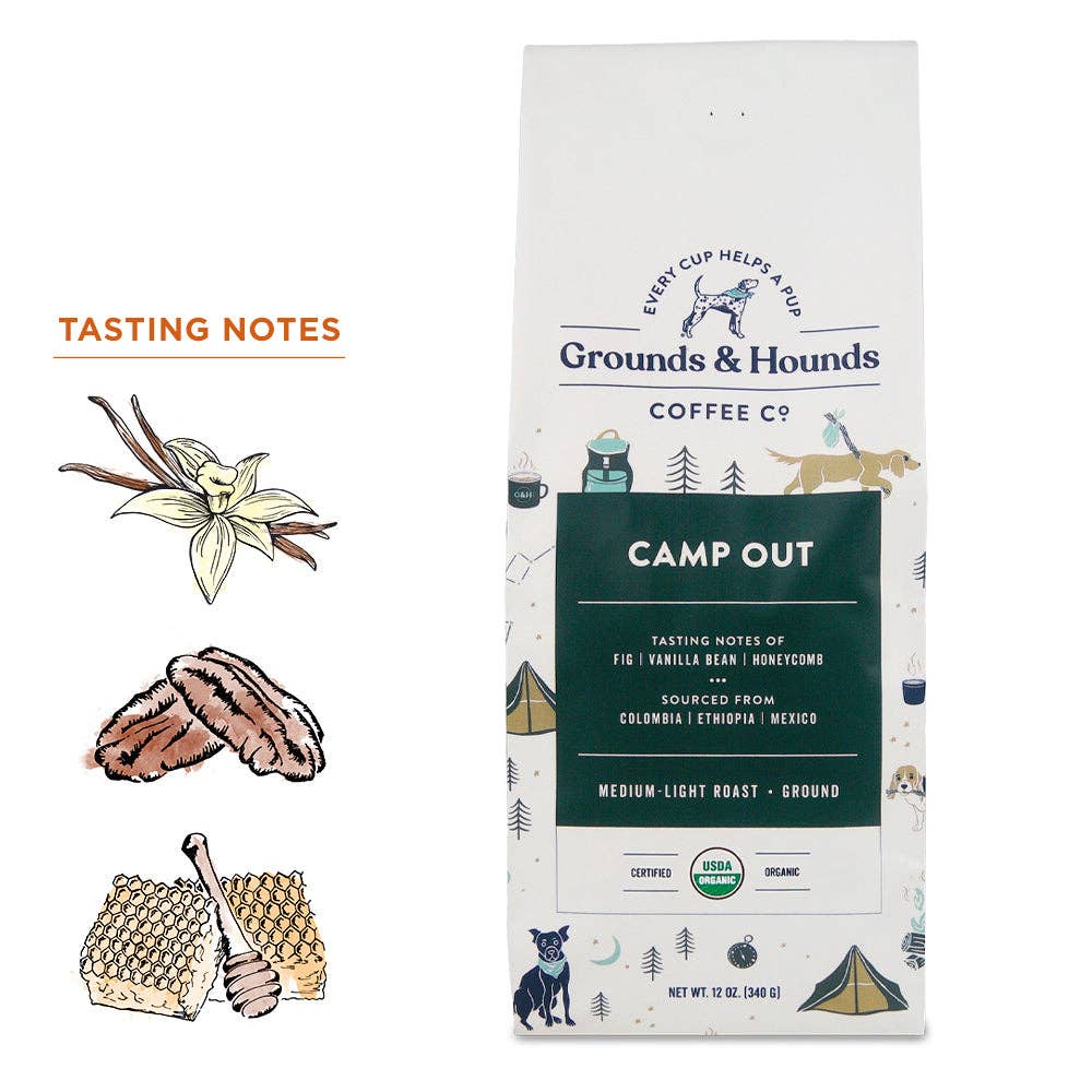 Grounds & Hounds Coffee Co.® Roast Coffee | Camp Out Summer Roast (Ground)