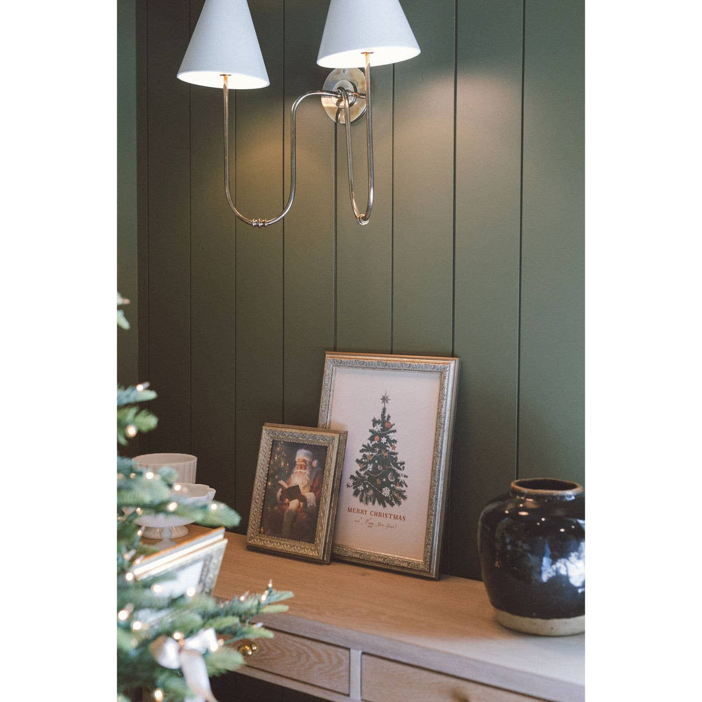 Classic Santa Framed Antique Art | 8 x 10