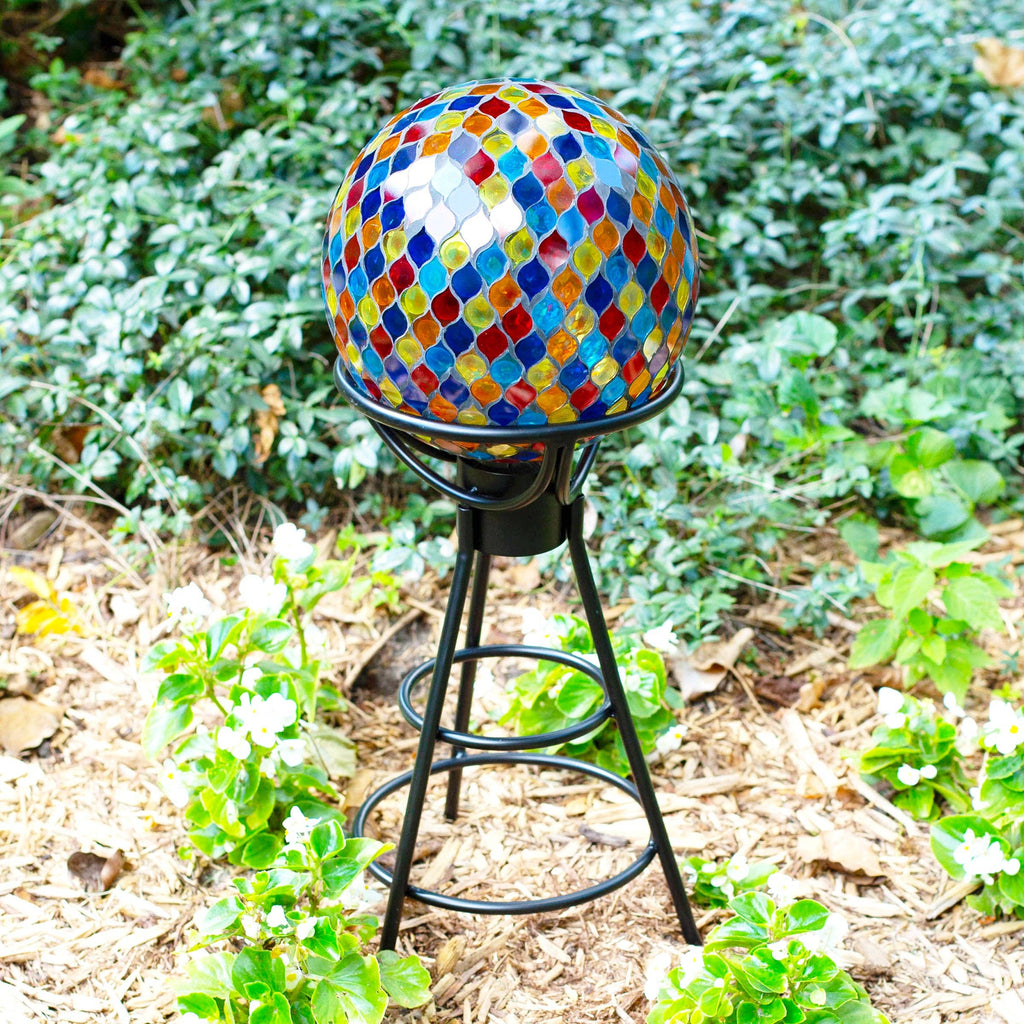 Gazing Globe | Multicolor Mosaic 10”