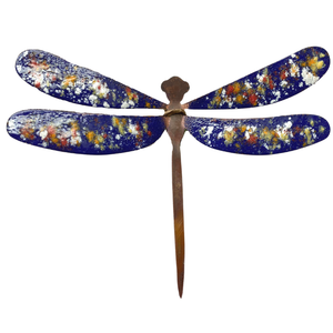 Enamel Dragonfly Garden Stake